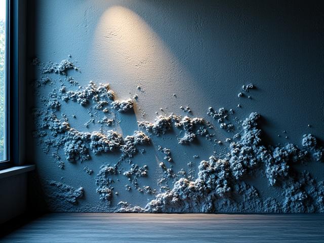 Bassorilievo artistico ispirato al mare in una parete